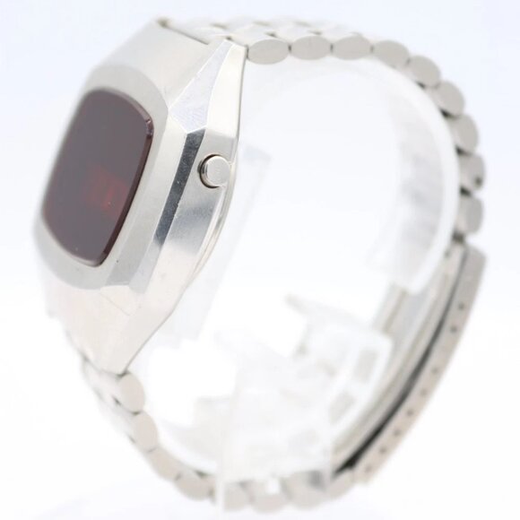 Vintage Sears & Roebuck Time Computer Men's Digital LED Wristwatch USA Steel - Picture 5 of 5